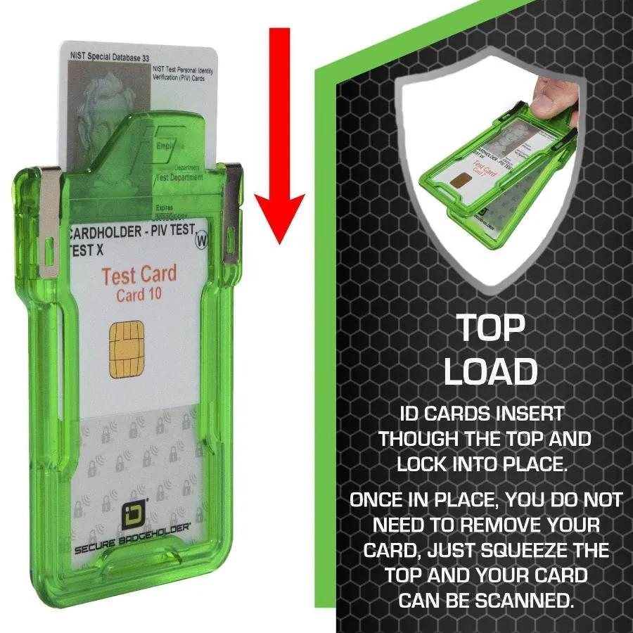 Secure Badge Holder Classic with BloxProx™ - Protects 125Khz HID Prox 1 ID Card Holder