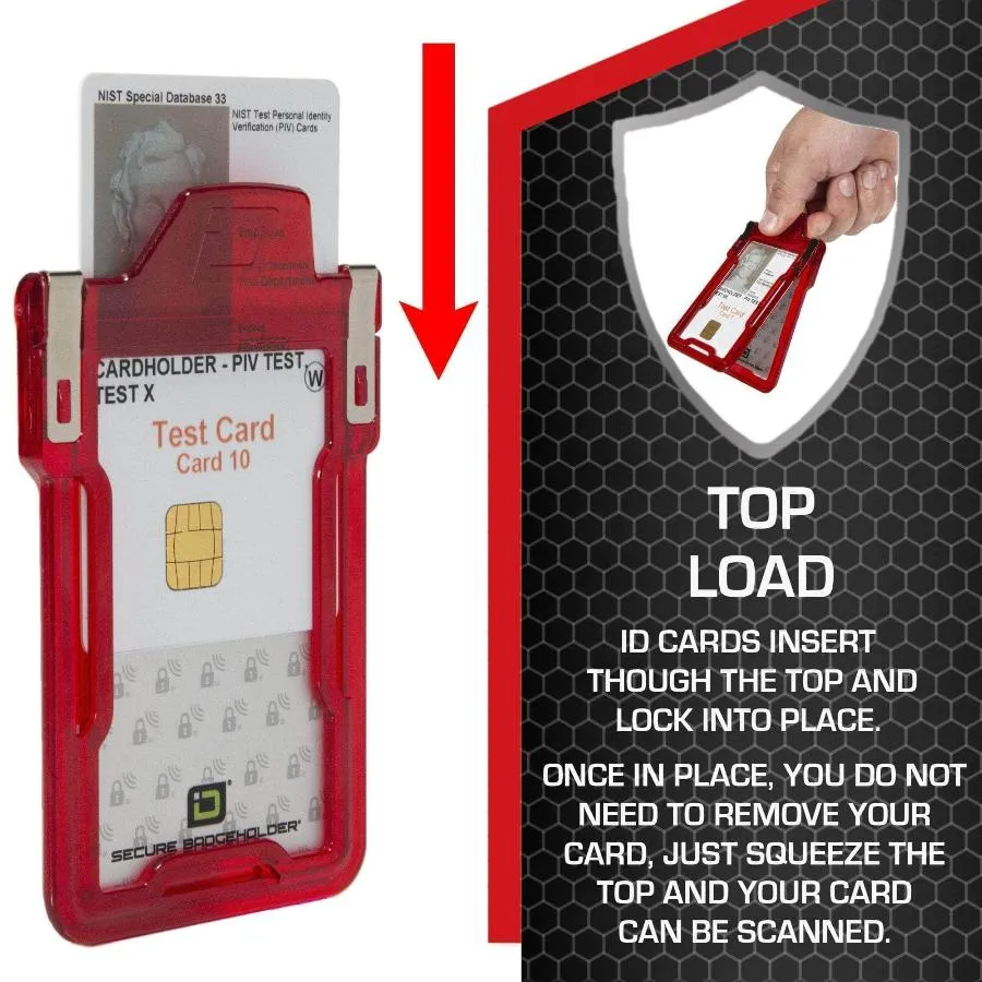 Secure Badge Holder Classic with BloxProx™ - Protects 125Khz HID Prox 1 ID Card Holder