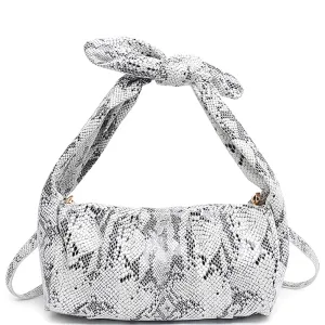 Snake Print Knot Handle Crossbody Bag – Bold & Trendy