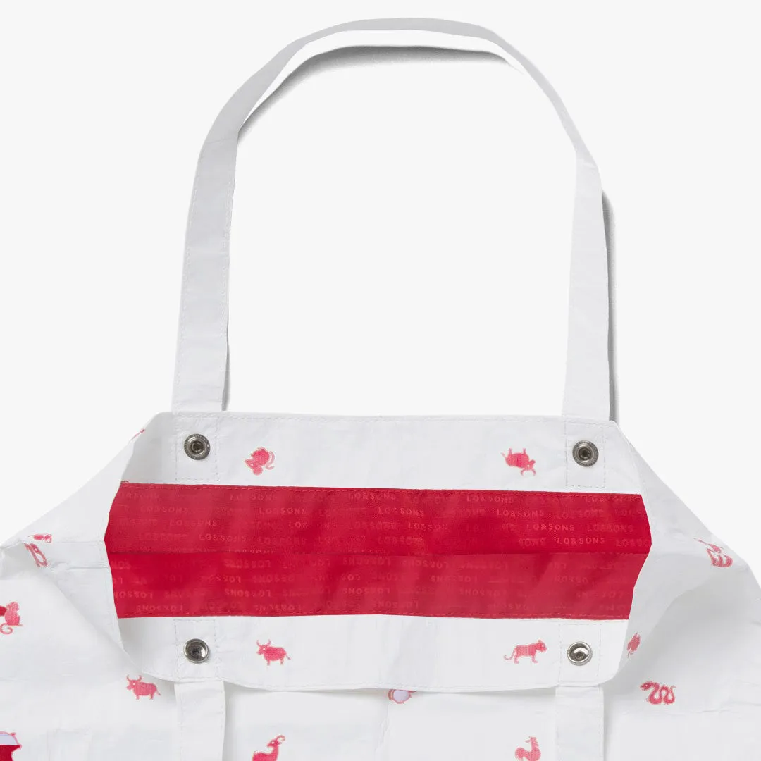 The Del Mar Packable Tote Large - Tyvek - White Zodiac