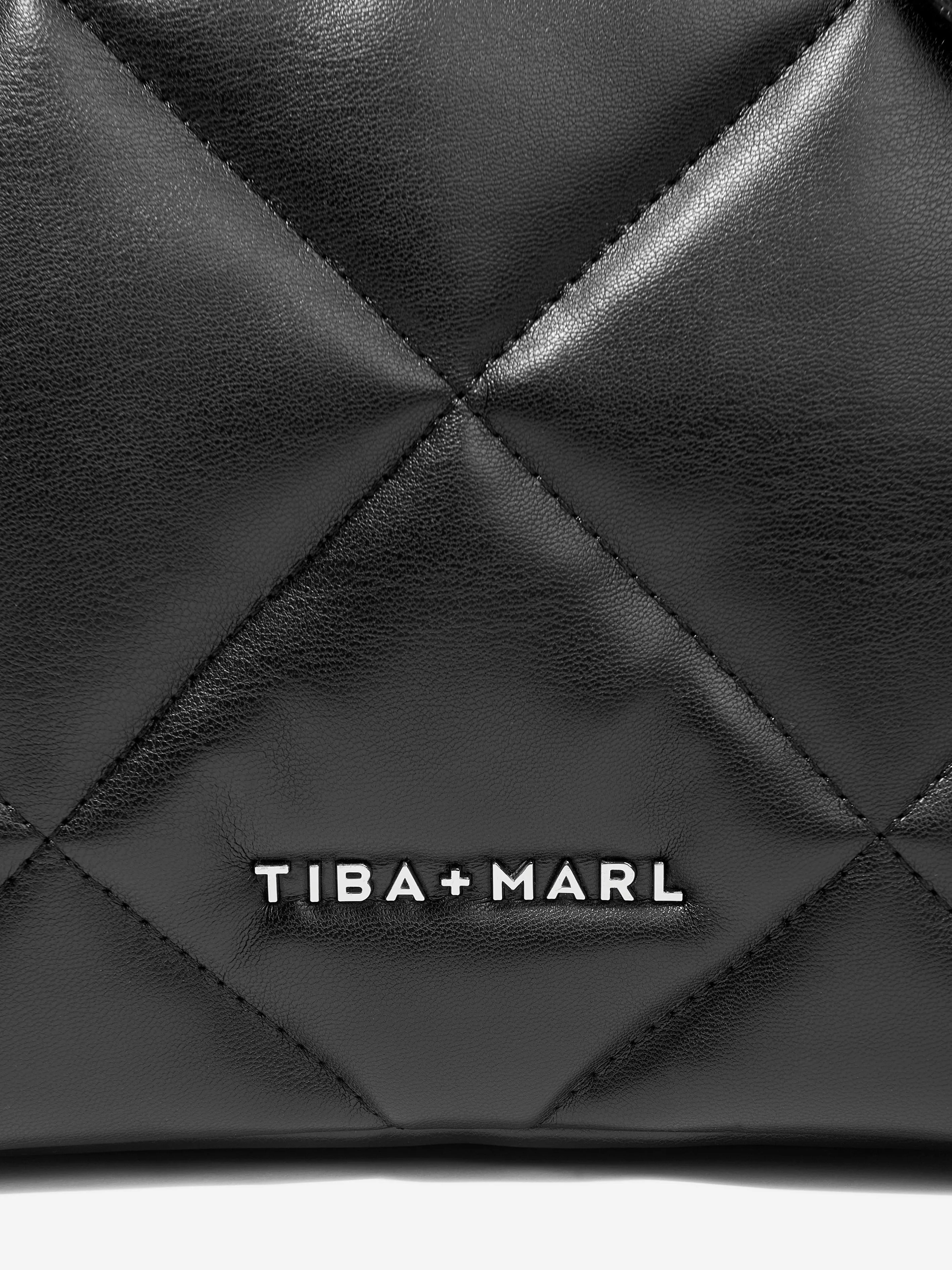 Tiba   Marl Baby Nova Compact Quilted Changing Bag in Black (33cm)