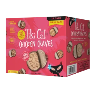 Tiki Cat Chicken Craves Mega Pack 8-Flavor Box 24/2.8 oz