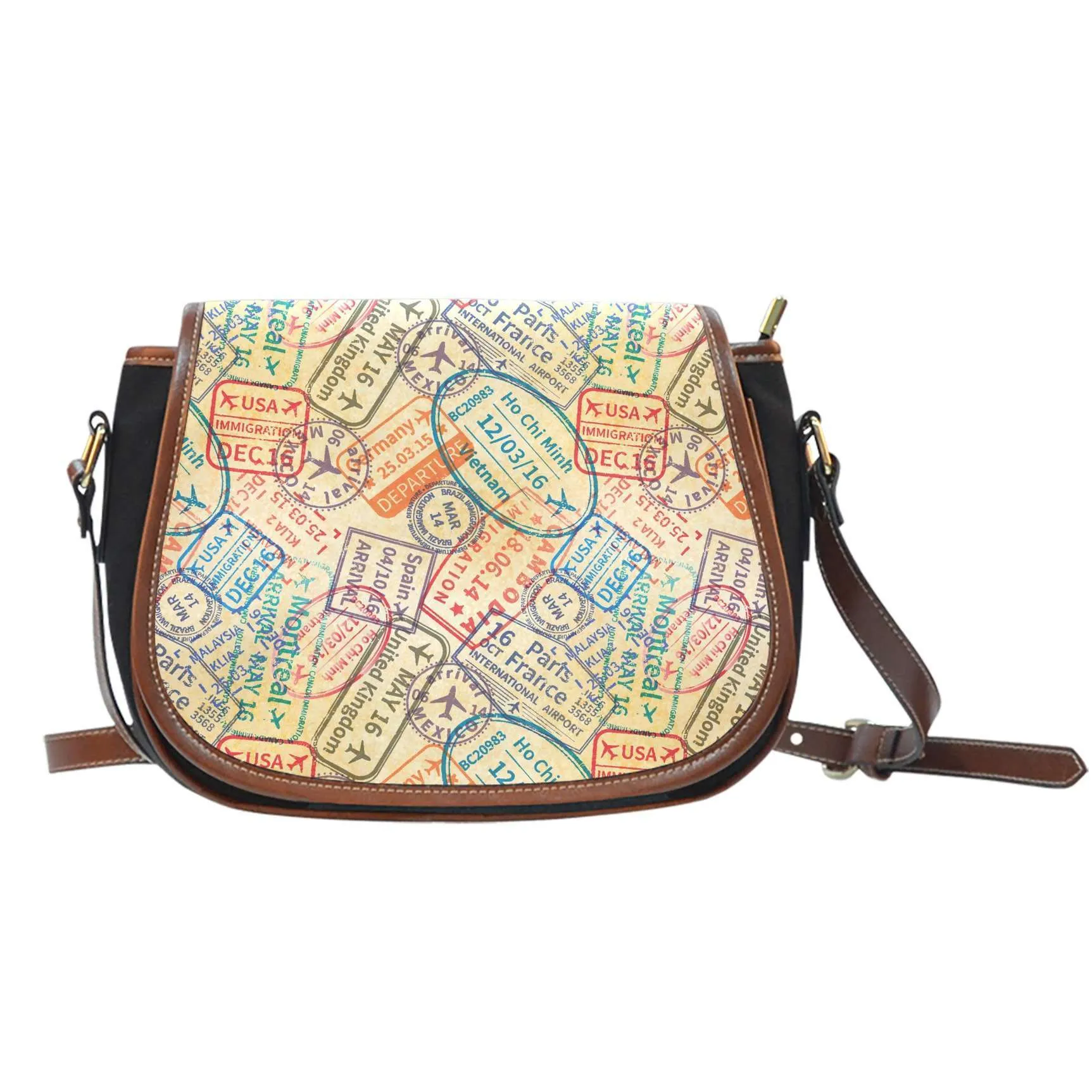 Travel Stamp Saddle Bag. New 2023!