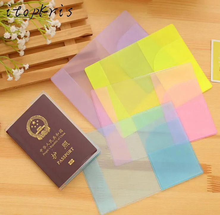 Waterproof Transparent Passport Cover Travel Organizer Ticket Document Pocket Russia Passport Holder Women Men PVC Matte