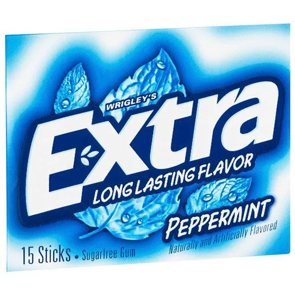 WRIGLE'S EXTRA LONG LASTING FLV PEPPERMINT 15STICKS